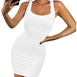 White bodycon dress